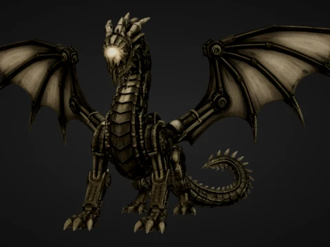 Drag&atilde;o Mec&acirc;nico Modelo de Impressão 3D