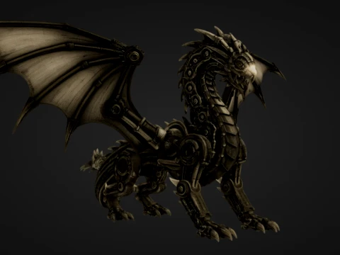 Mechanical Dragon 3D Print Model