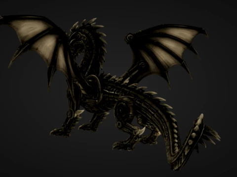 Mechanical Dragon 3D Print Model