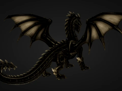 Mechanical Dragon 3D Print Model