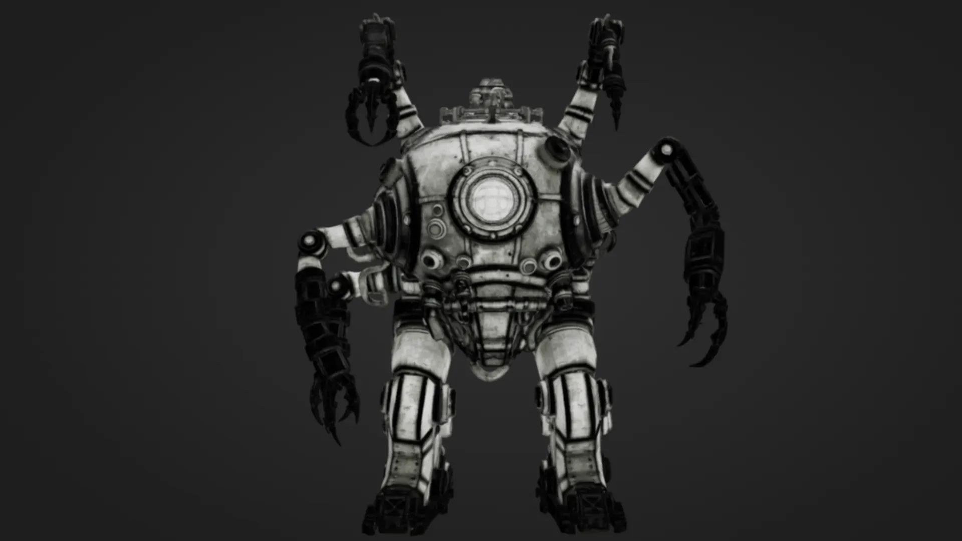 Deep Diver Robot 3D Print Model .c4d .max .obj .3ds .fbx .stl .blend 