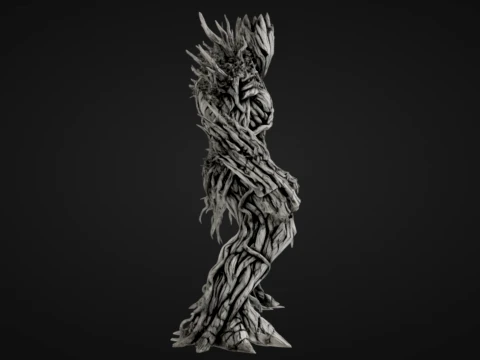 Blighted Tree Golem 3D Print Model