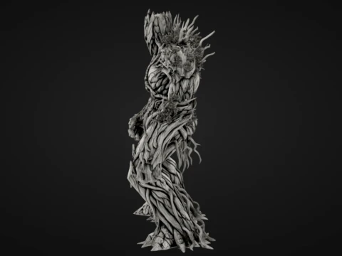 Blighted Tree Golem 3D Print Model