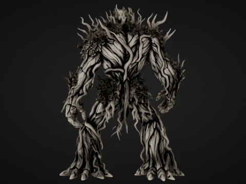 Blighted Tree Golem 3D Print Model