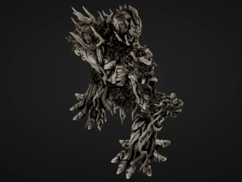 Blighted Tree Golem 3D Print Model