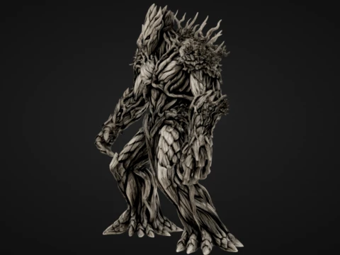 Blighted Tree Golem 3D Print Model