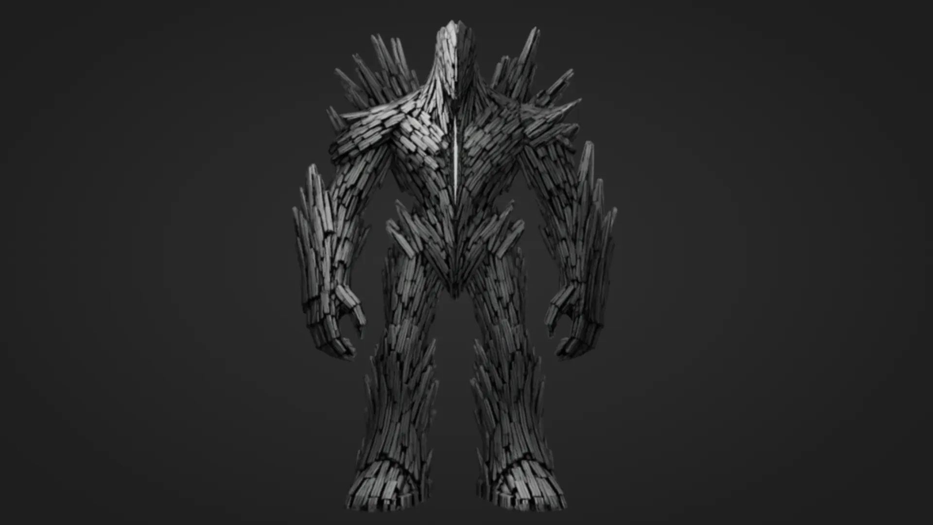 Stone Paper Golem 3D Print Model .c4d .max .obj .3ds .fbx .stl .blend 