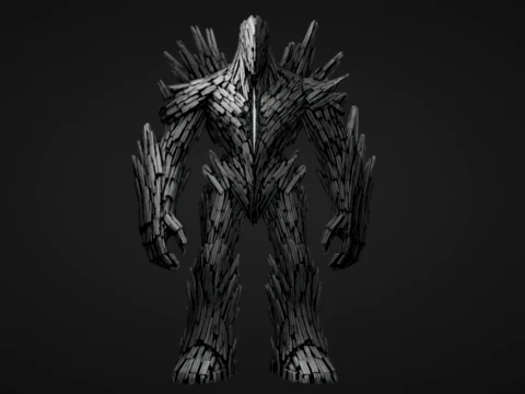 Steinpapiergolem 3D Druckmodell
