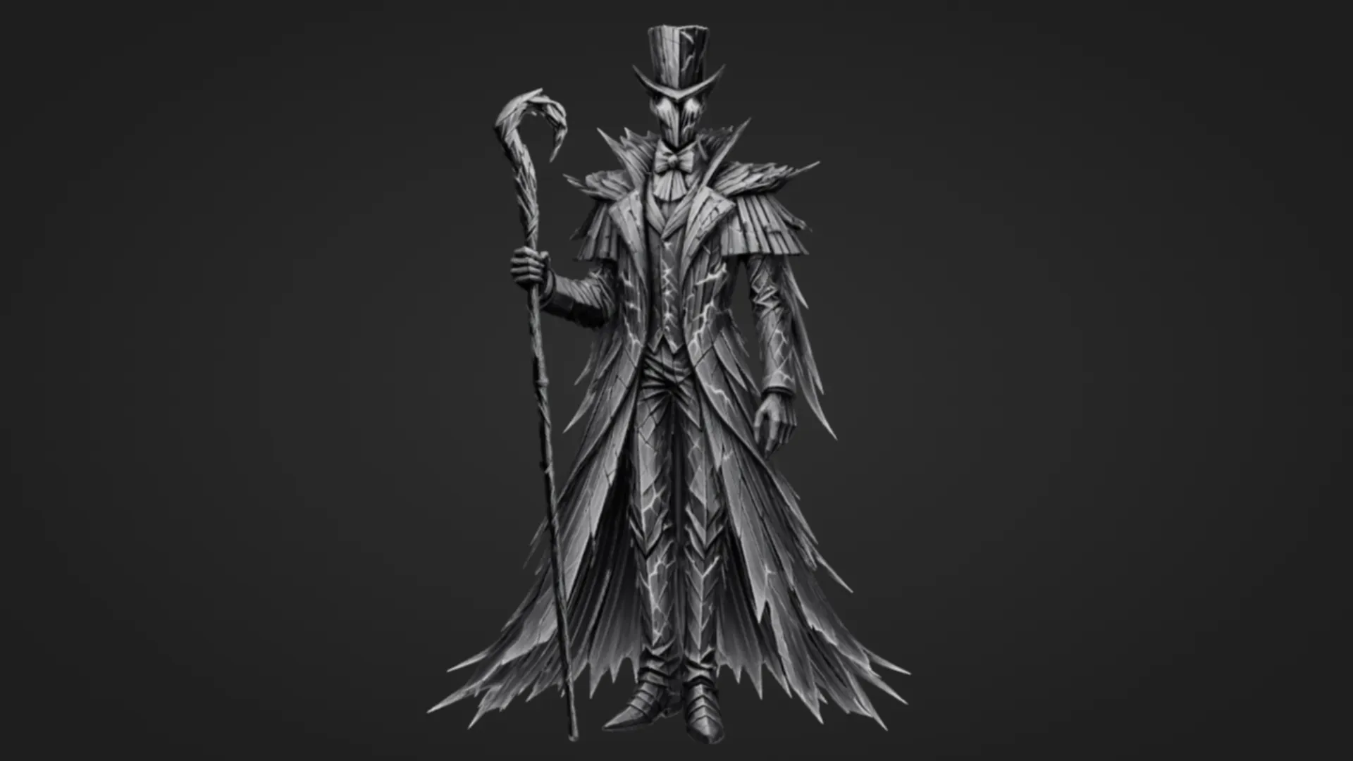 Noble Crow Magus 3D Print Model .c4d .max .obj .3ds .fbx .stl .blend
