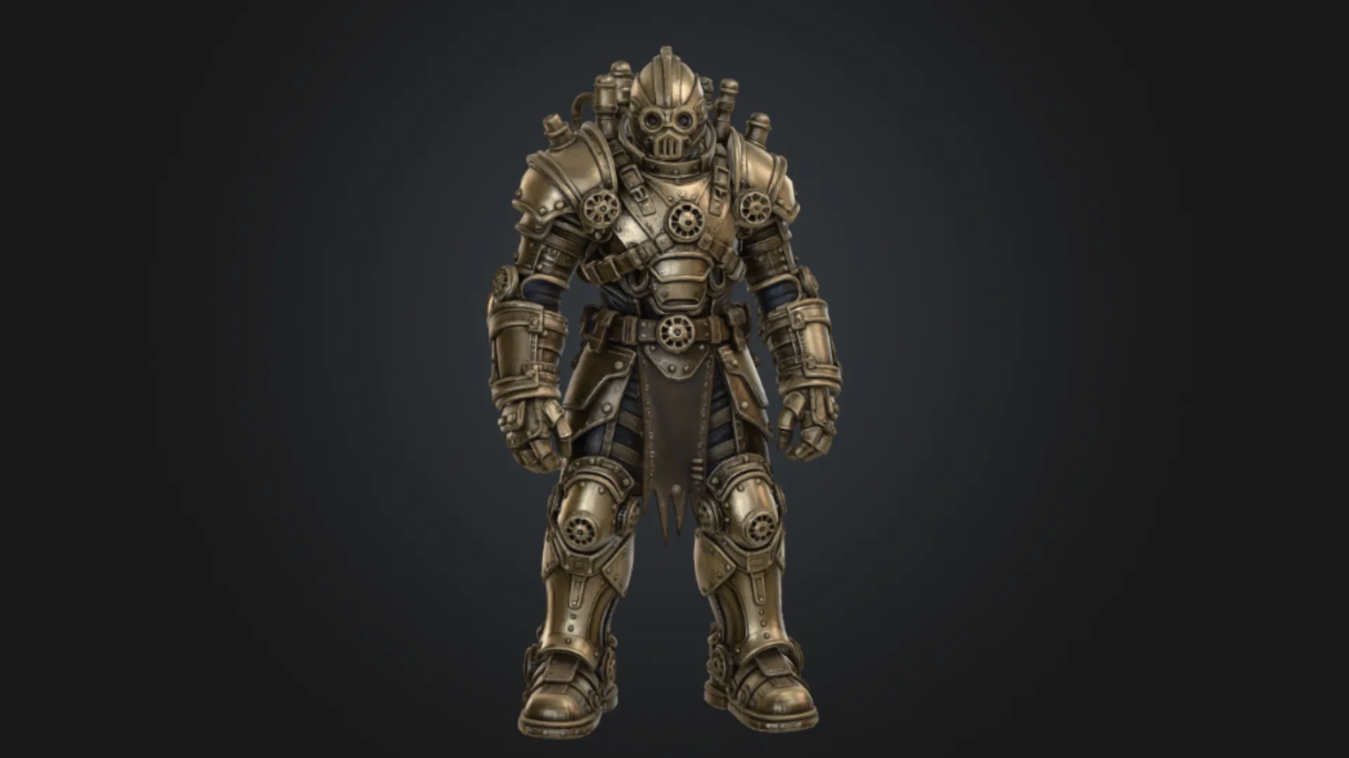 Steampunk Juggernaut 3D Model .c4d .max .obj .3ds .fbx .stl .blend 