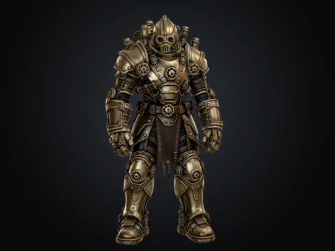 Steampunk Juggernaut 3D Model