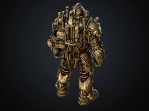 Steampunk Juggernaut 3D Model