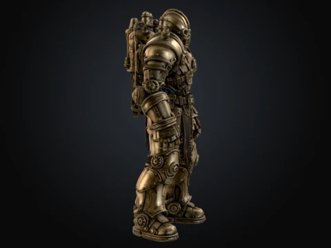 Steampunk Juggernaut 3D Model