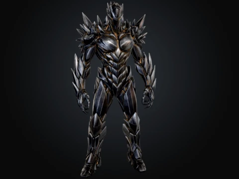 Magma Born Obsidian Golem 3D Model