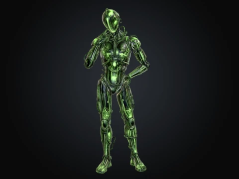 合成聚合物玻璃体机器人 3D 模型