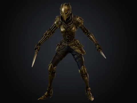 Clockwork Huntress 3D Model