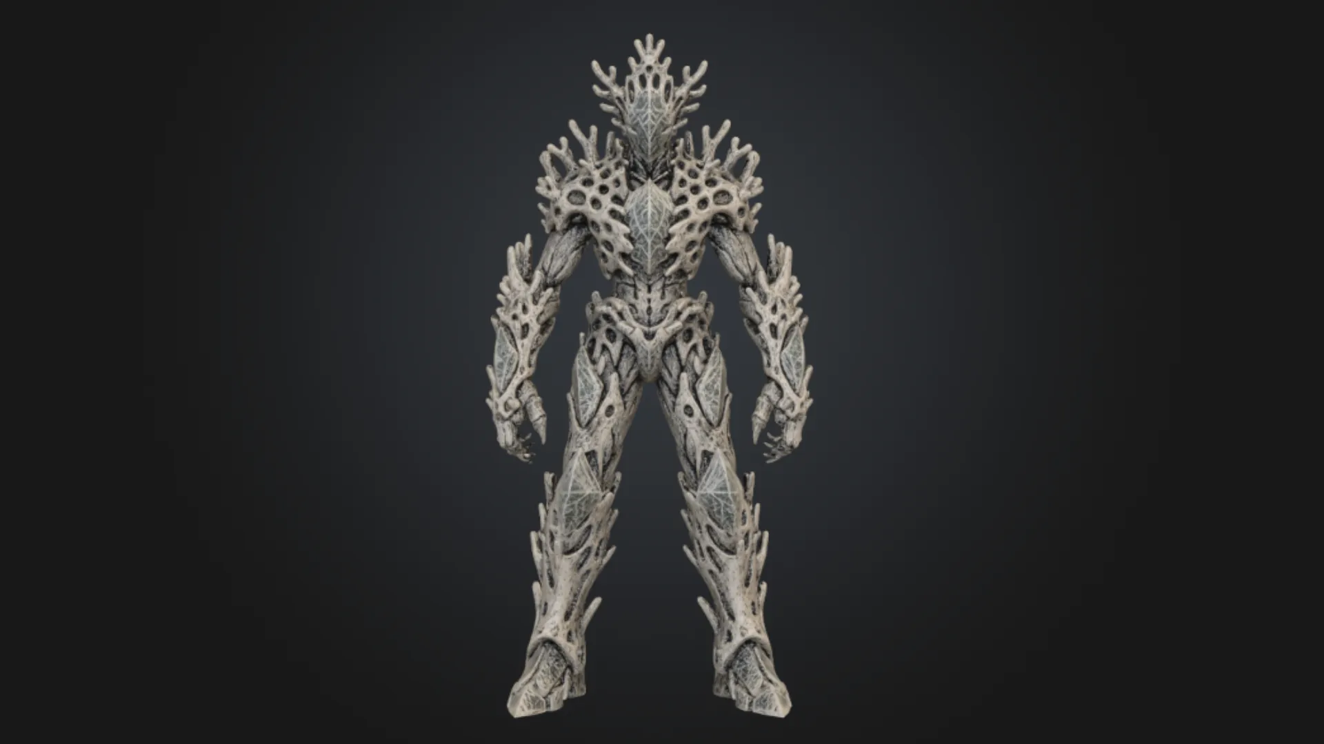 Calcified Coral Guardian 3D Model .c4d .max .obj .3ds .fbx .stl .blend