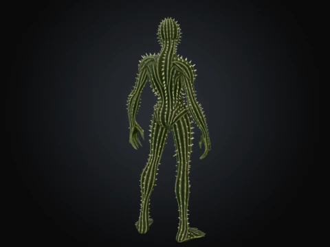 Humanoid Cactus 3D Model