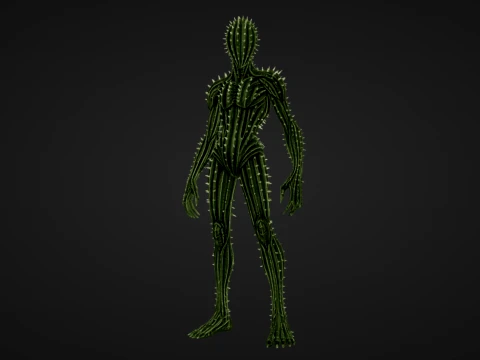 Humanoid Cactus 3D Model
