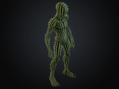 Humanoid Cactus 3D Model