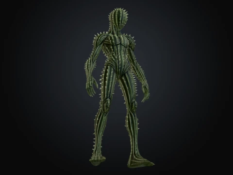 Humanoid Cactus 3D Model