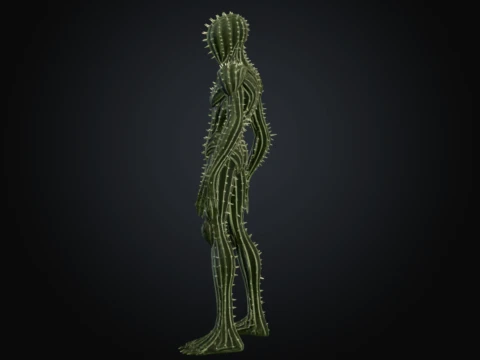 Humanoid Cactus 3D Model