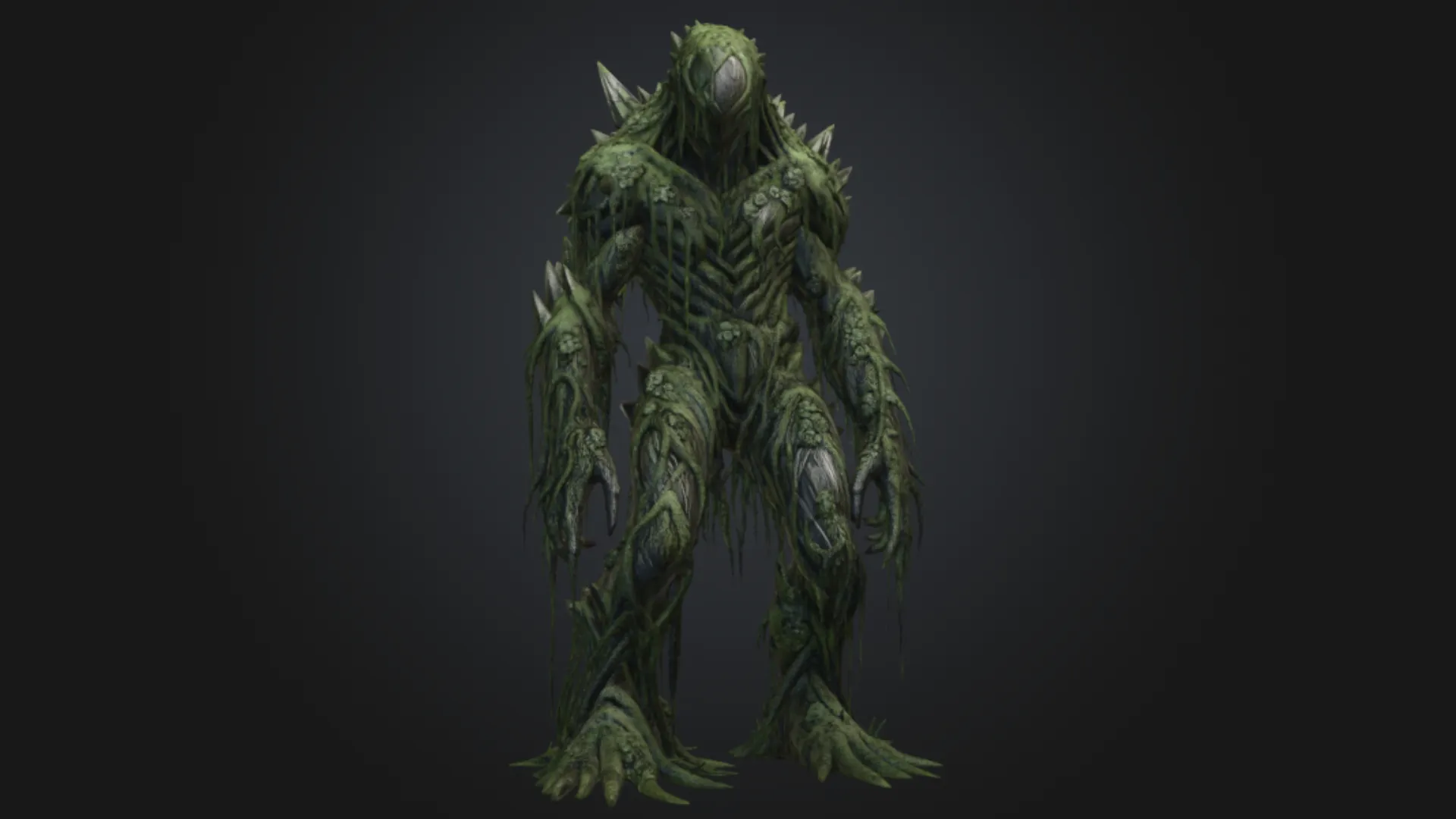 Thornback Moss Golem 3D Model .c4d .max .obj .3ds .fbx .stl .blend 