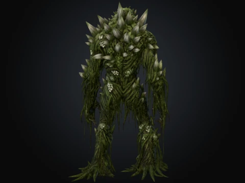 Thornback Moss Golem 3D Model