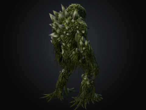 Thornback Moss Golem 3D Model