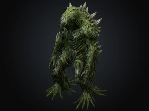 Thornback Moss Golem 3D Model