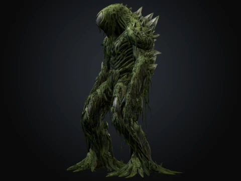 Thornback Moss Golem 3D Model