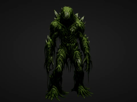 Thornback Moss Golem 3D Model