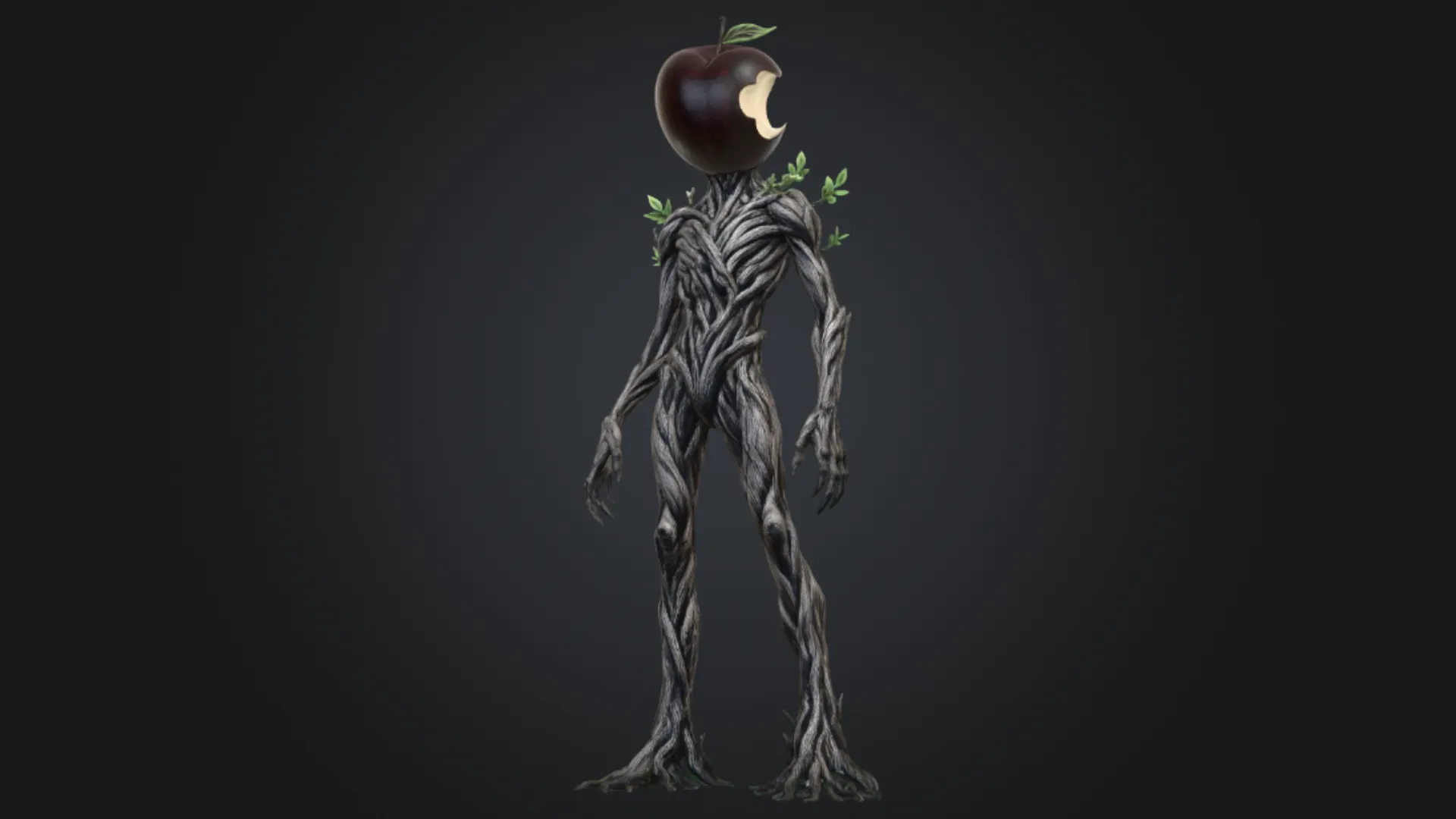 A Bitten Apple 3D Model .c4d .max .obj .3ds .fbx .stl .blend 
