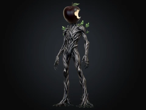 A Bitten Apple 3D Model