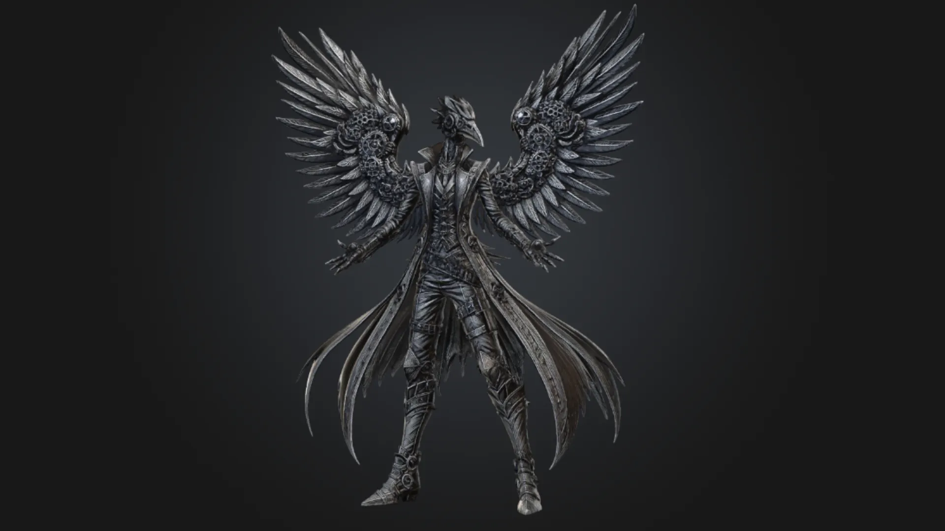 Gearwinged Avian 3D Model .c4d .max .obj .3ds .fbx .stl .blend 