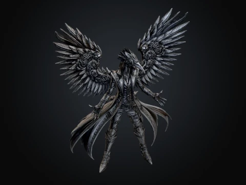 Gearwinged Avian 3D Model