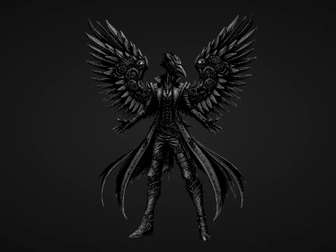 Gearwinged Avian 3D Model