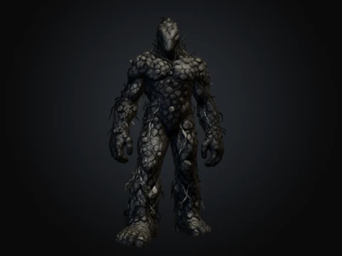 Golem di ciottoli Modello 3D