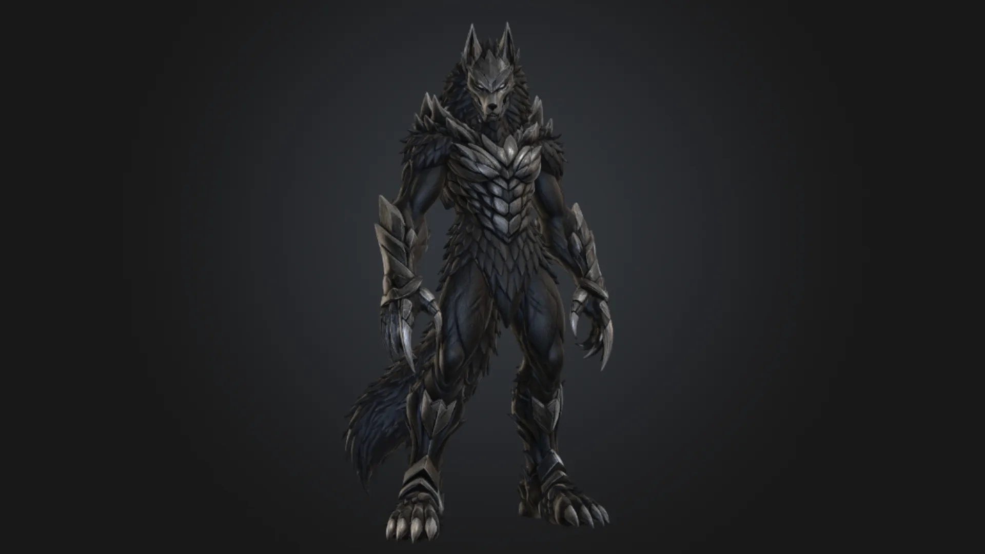 Obsidian Alpha Fenrir 3D Model .c4d .max .obj .3ds .fbx .stl .blend 