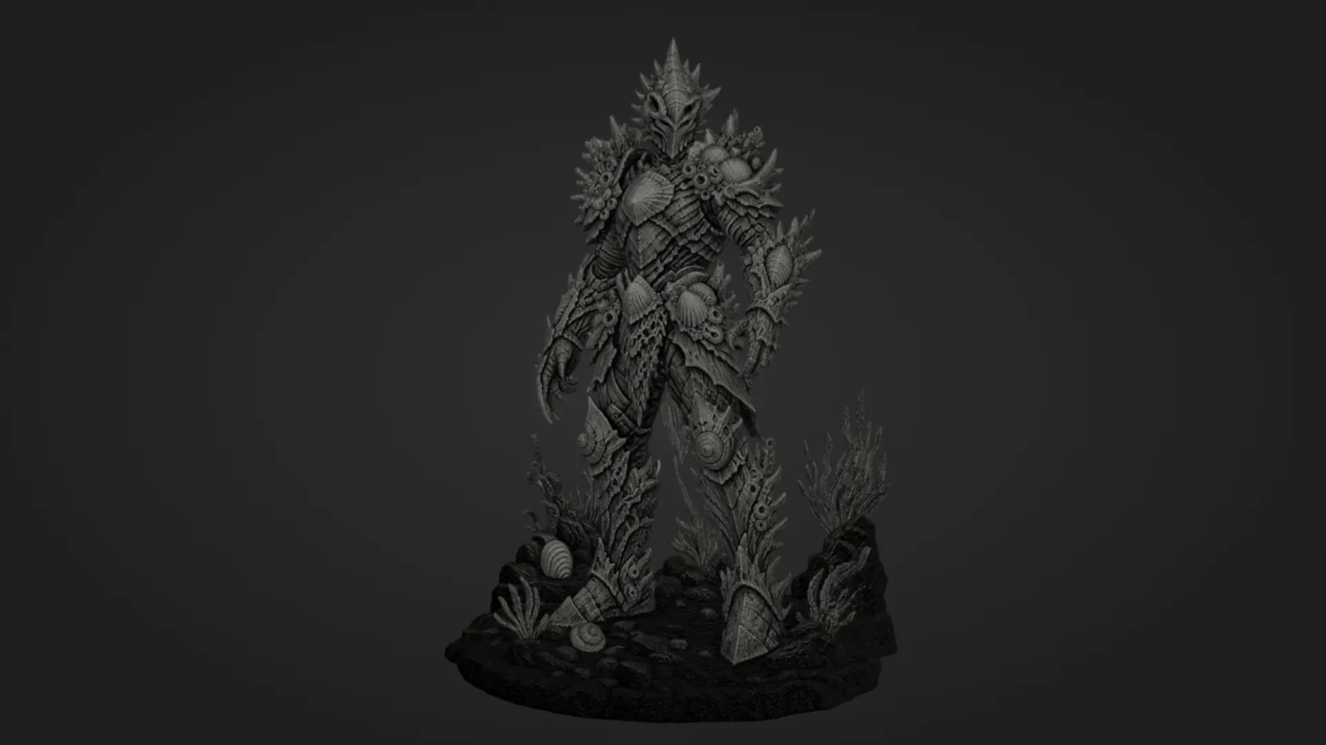 Abyssal Shellwarden 3D Model .c4d .max .obj .3ds .fbx .stl .blend 