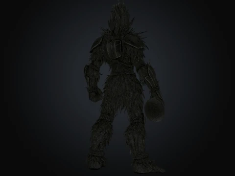 Thatch Coconut Harvester 3D Model