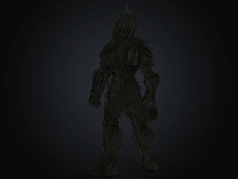 Thatch Coconut Harvester 3D Model