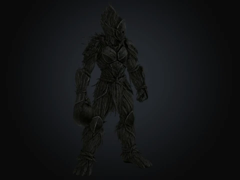 Thatch Coconut Harvester 3D Model