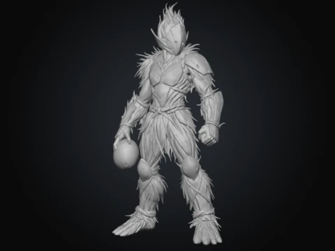 Thatch Coconut Harvester 3D Model