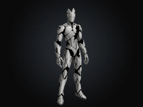 Fractured Porcelain 3D Model