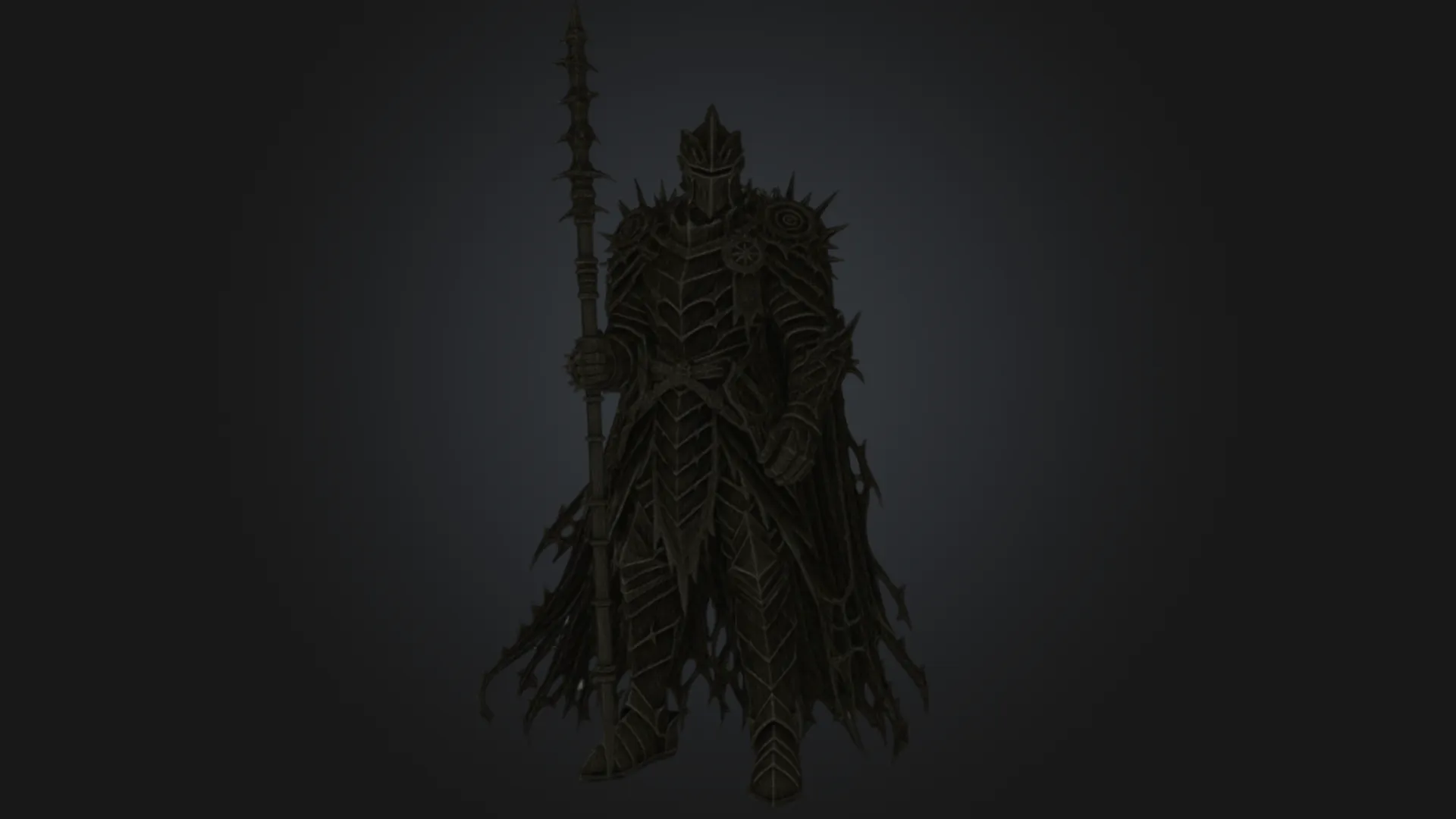 Black Garden Knight 3D Model .c4d .max .obj .3ds .fbx .stl .blend 