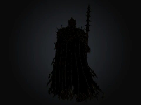Black Garden Knight 3D Model