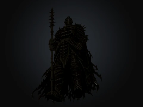 Black Garden Knight 3D Model