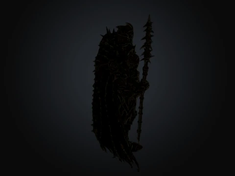 Black Garden Knight 3D Model