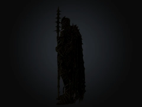 Black Garden Knight 3D Model